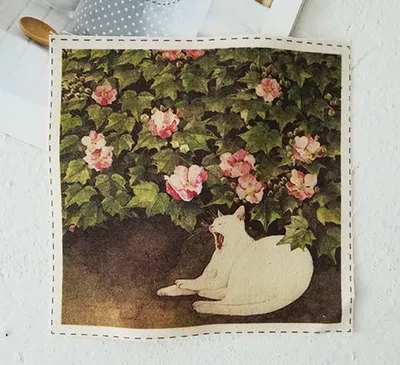 pattern 5 Серия кошек ручной работы Canson 300 г Акварельная бумага Рисование sketchbook 13x13 см aquarelle художественные принадлежности водная цветная книга руководство - Size: pattern 5