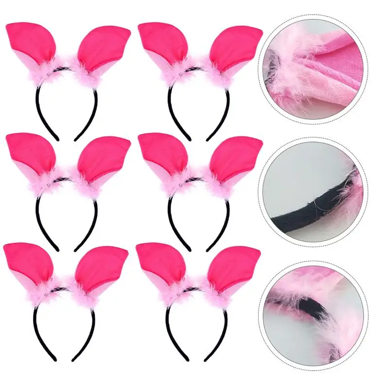 

6Pcs Animal Ear Design Hair Hoop Kids Adorable Headdress Party Hair Decor