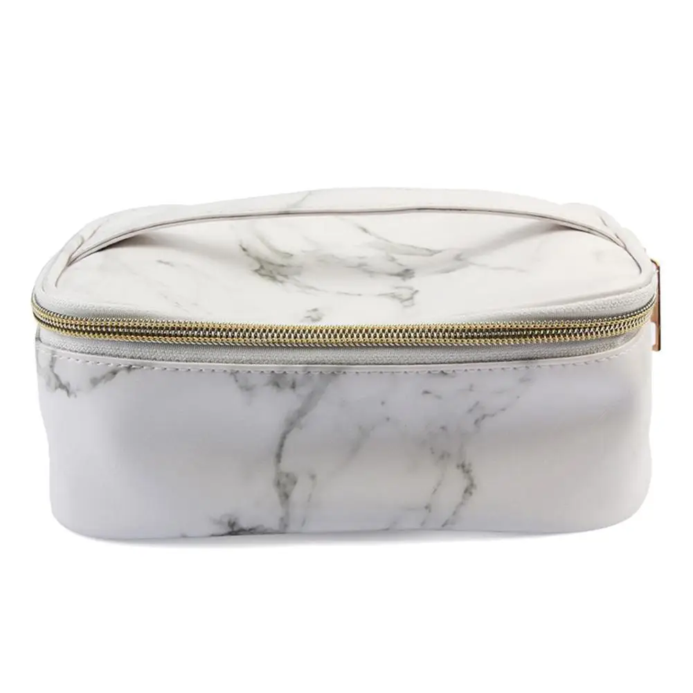 Мраморная сумка для макияжа портативная дорожная косметичка Органайзер