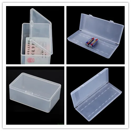 High Quality 1PC Small Clear Plastic Transparent Store With Lid Storage Box Coin battery Collection Container Case