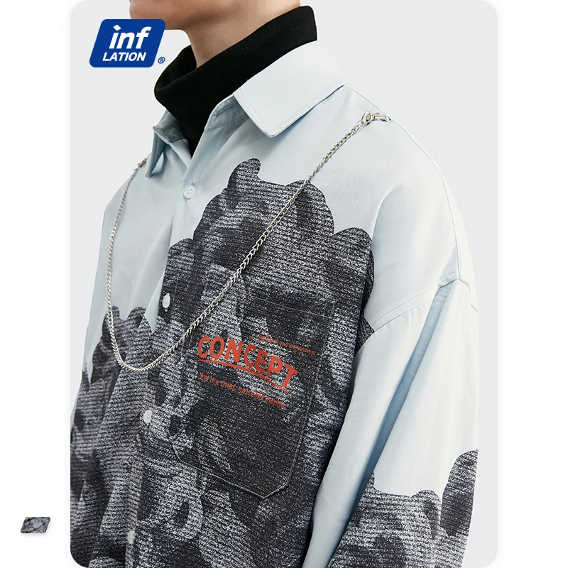 Новое поступление мужская рубашка в китайском стиле новинка Modis рубашки с