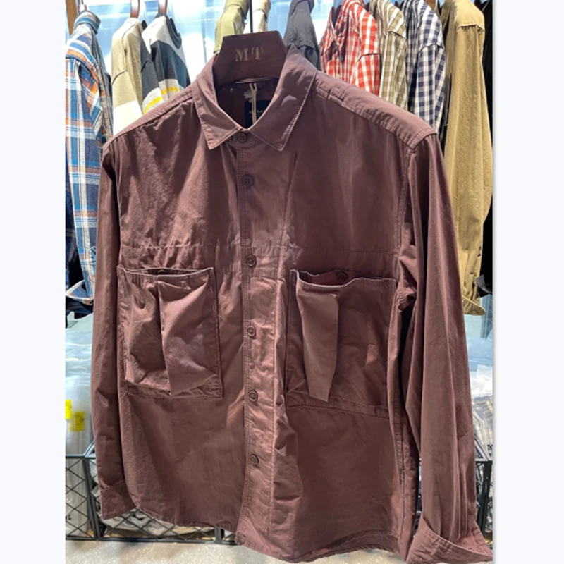 

Tooling Tricolor Windproof Shirt Loose Stand Collar Long Sleeve Coat Outdoor Trekking Camp Hiking Climb Cardigan Combat Jacket
