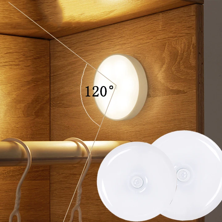 

Motion Sensor LED Under Cabinet Lamp USB Rechargeable Wardrobe Closet Bedroom Kitchen Night Light Wall Lighting for Home Decor