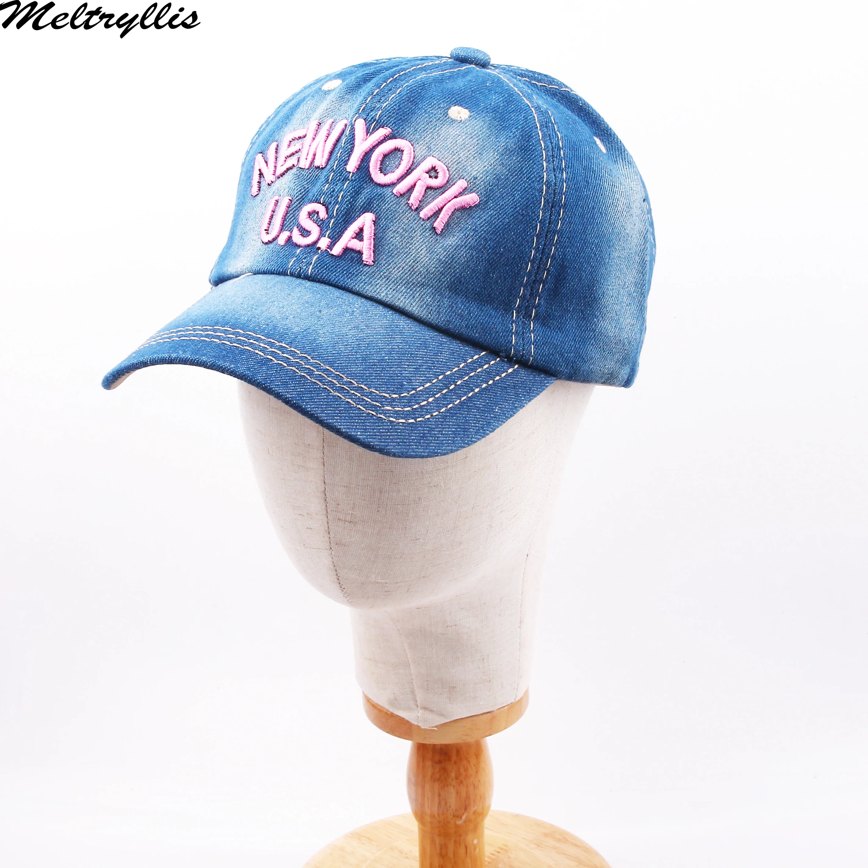 Бейсболка [Meltryllis] с вышивкой в виде новых джинсов [Нью Йорк США] бейсболка Tideway