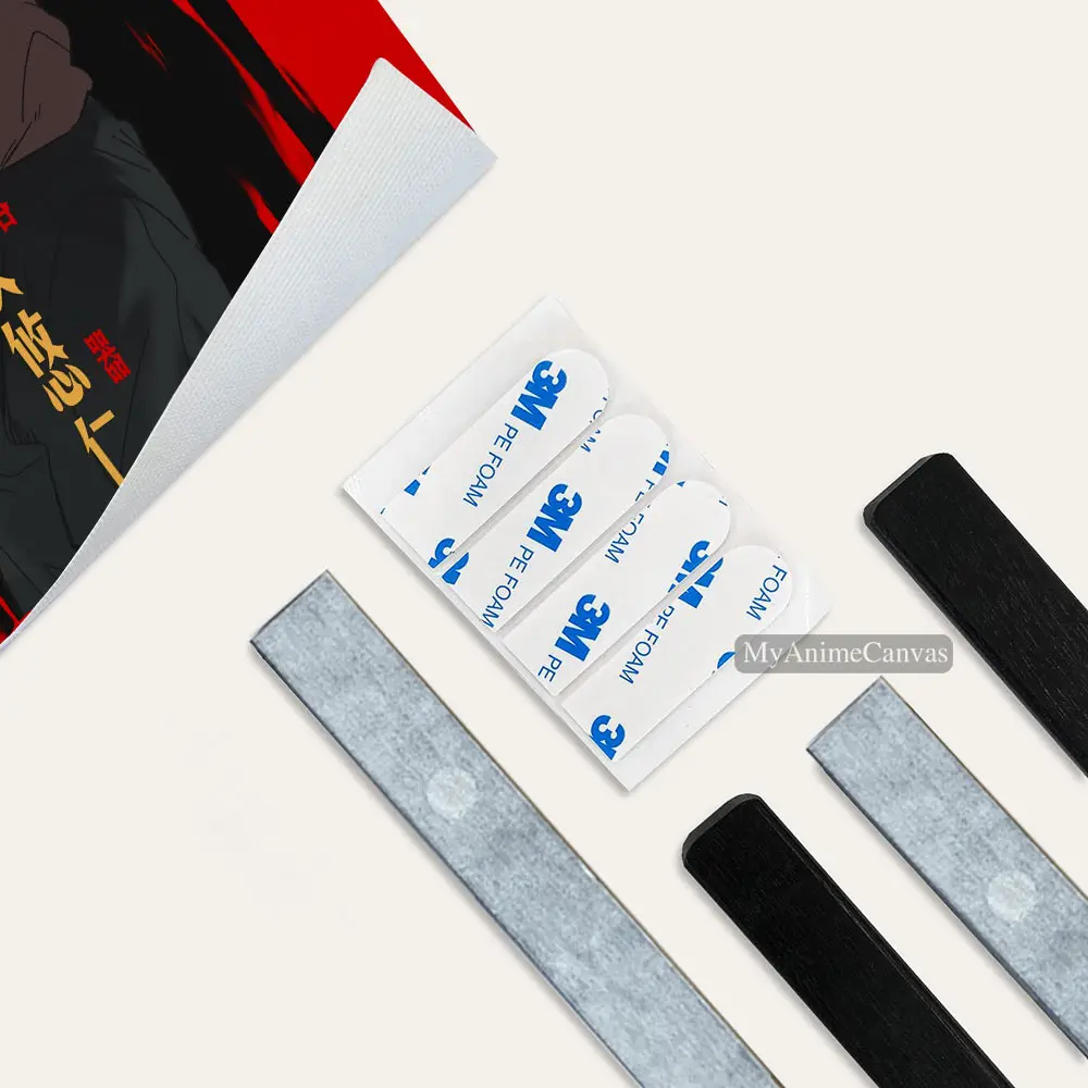 

Anime Itadori Yuji Jujutsu Kaisen wooden Frame Canvas Decoration prints For kids Living Room Magnetic Framed Home decor painting