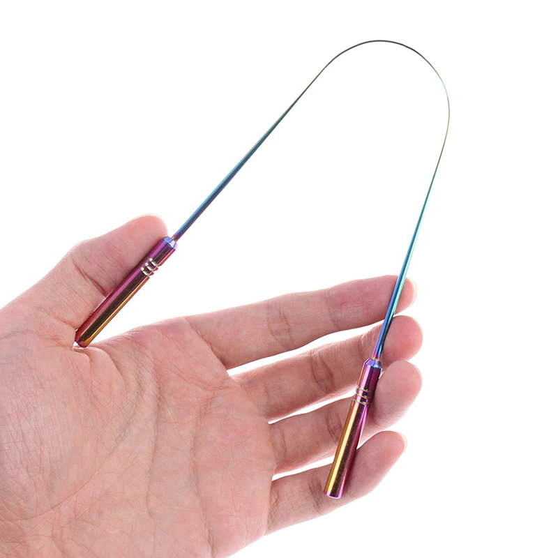 Stainless Steel Tongue Scraper Cleaner Fresh Breath Cleaning Coated Toothbrush Dental Oral Hygiene Care Tool |