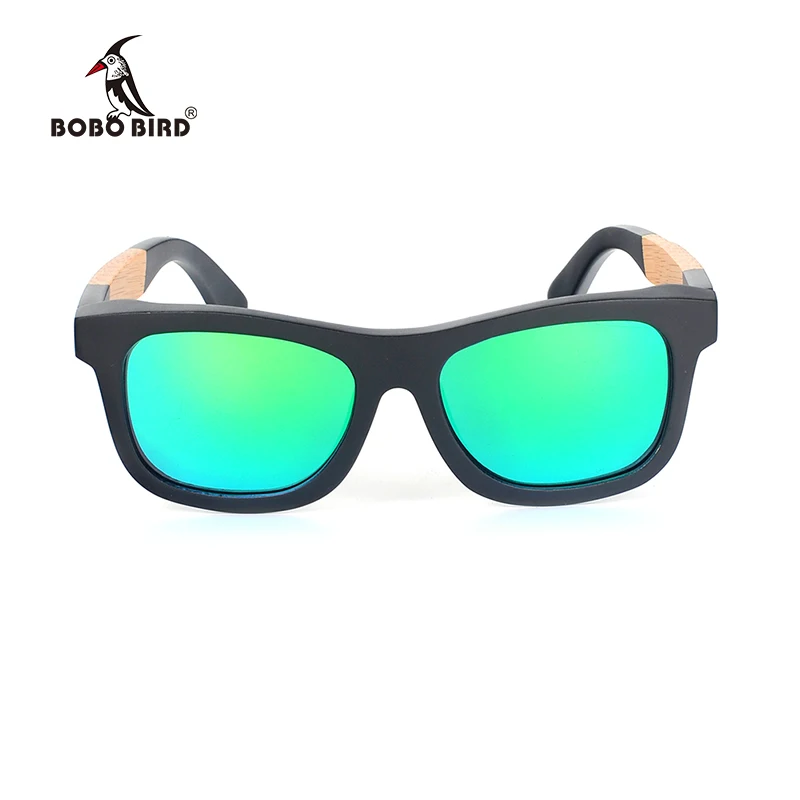 Деревянные солнцезащитные очки BOBO BIRD мужские бамбуковые поляризационные для
