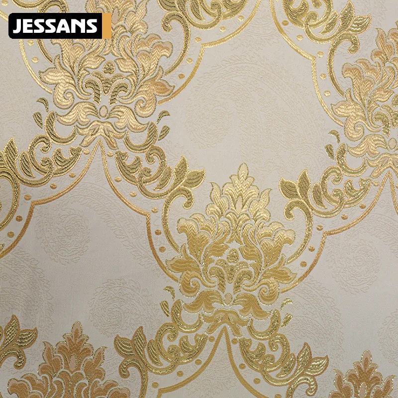 

European Style Curtain For Living Dining Room Bedroom Pink Golden Jacquard Curtains Yarn-dyed Curtains Fabric Blackout Curtains