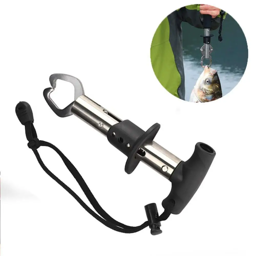 Нержавеющая сталь подхват рыбы губы Управление с весами и линейкой рыболовный