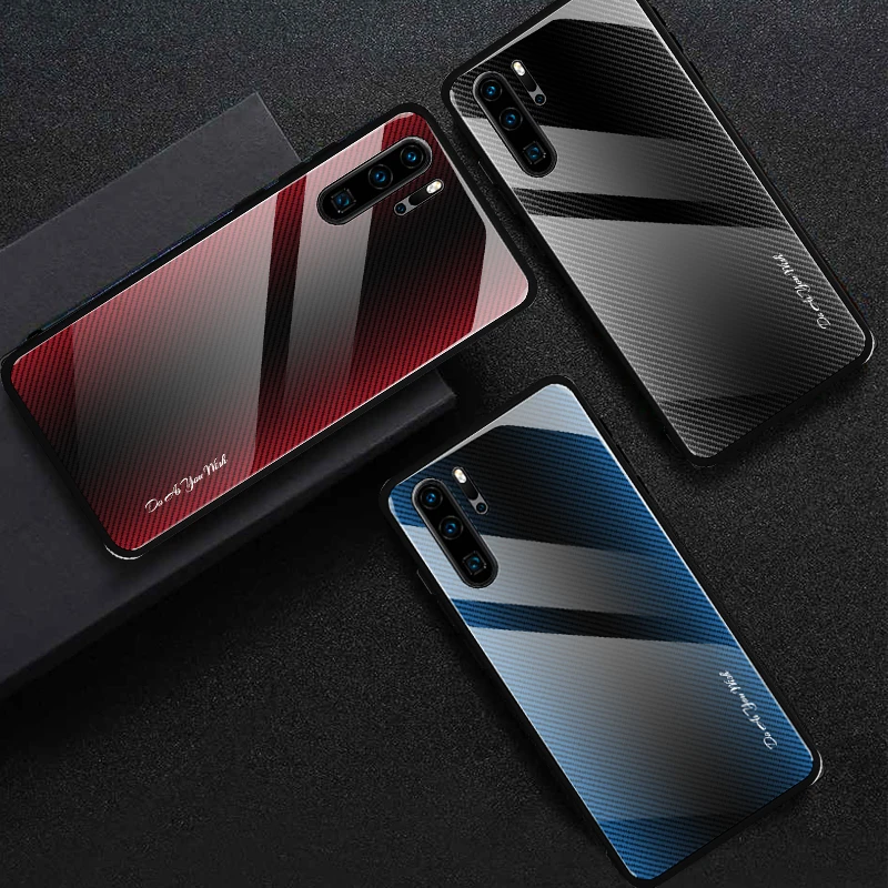 Градиентный жесткий чехол из стекла для Huawei Honor 9X 20 Pro 8X 10 Lite P30 Mate 30 P20 P Smart Z |