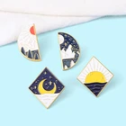 Женская эмалированная брошь в виде солнца, луны, звезды, влюбленных