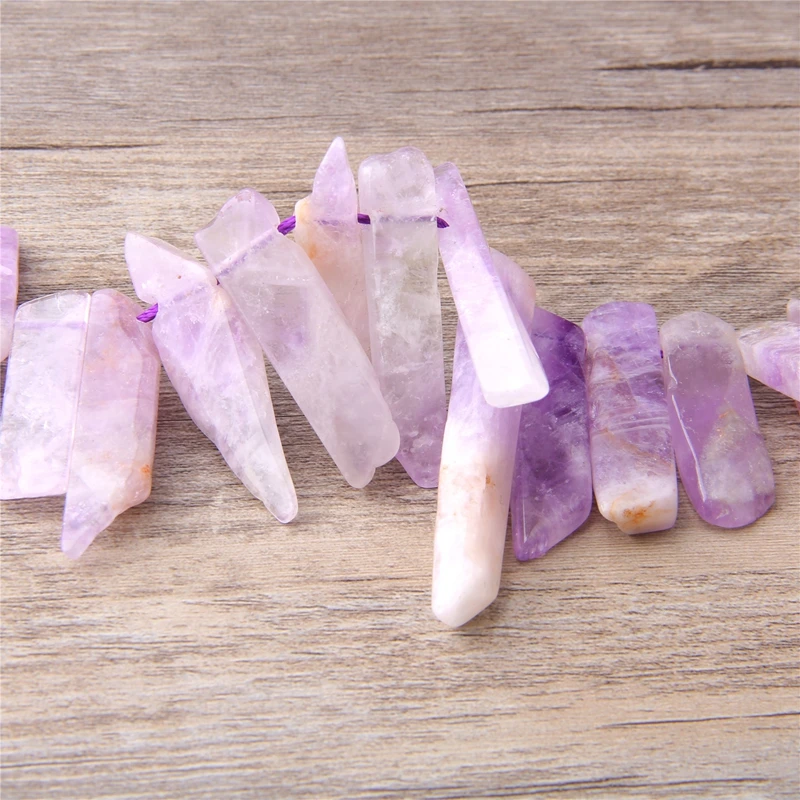 Искусственные бусины для изготовления ювелирных изделий фиолетовые кристаллы