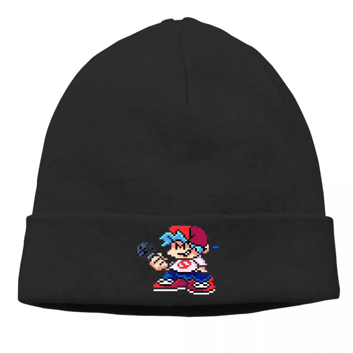 

Friday Night Funkin Daddy Dearest Rhythm Game Skullies Beanies Pixel Knitted Bonnet Hats Men Women's Street Ski Cap