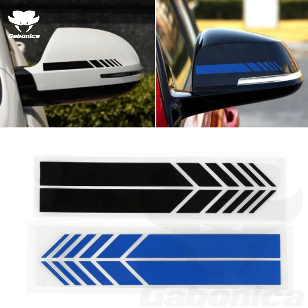 Полосатая наклейка для автомобиля декоративная на зеркало заднего вида тюнинга
