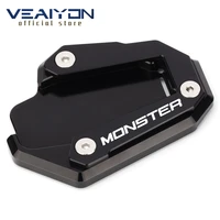 motorcycle accessories for ducati monster 1200r 2016 2017 2018 2019 foot side stand pad kickstand enlarger plate for motorcycle