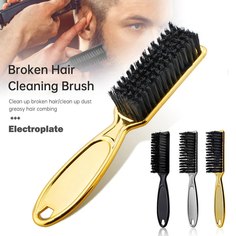 

CestoMen Electroplate Barber Neck Brush Soft Hair Cleaning Brush Facial Beard Broken Hair Sweeping Tool Men Hair Shaving Brush