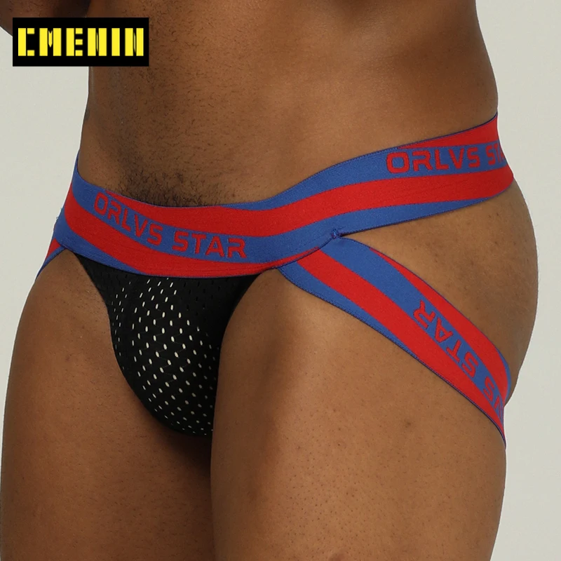 Мужские трусы джоки из сетчатой ткани Черные стринги и G бандаж гей сексуальное