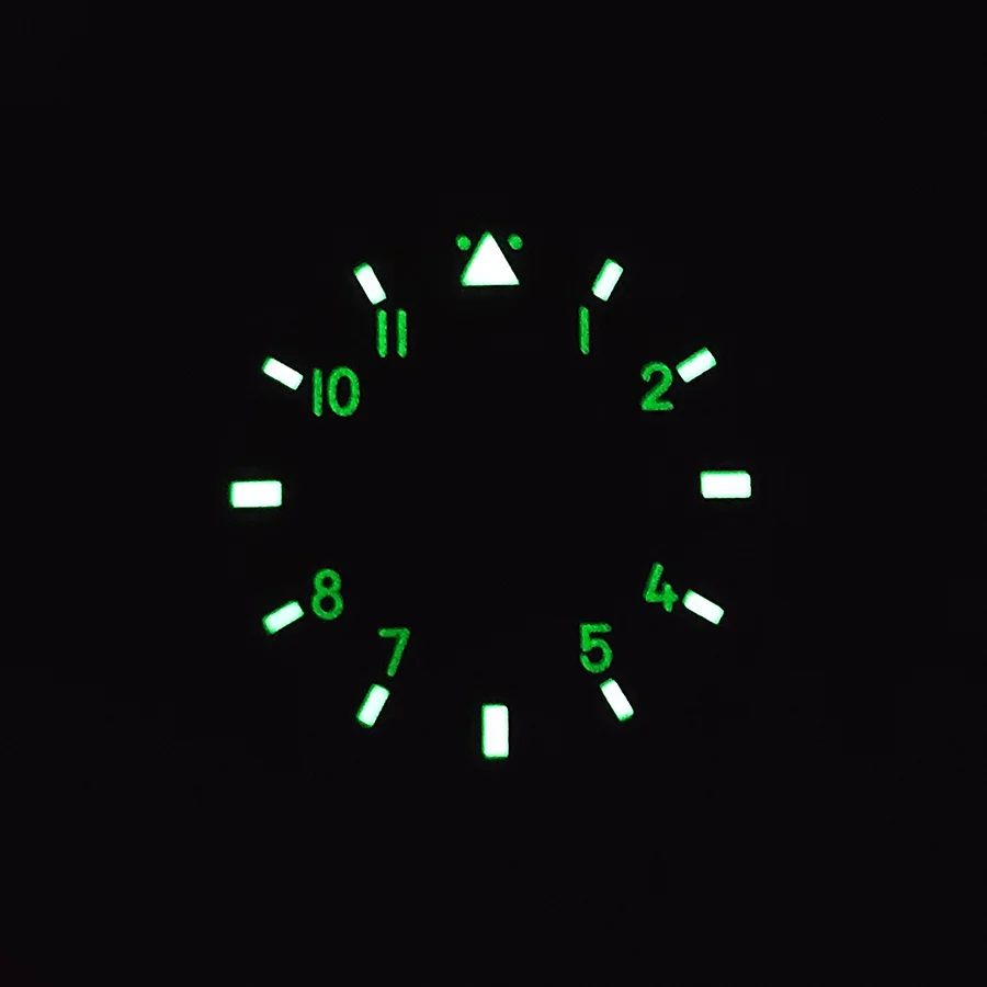 Циферблат часов хронографа Miyota Cal.0S00 37 7 мм полностью светящийся черный|Ремонтные