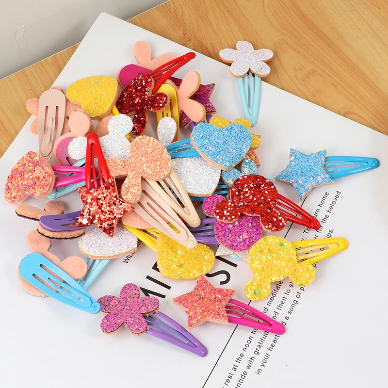 

7Pcs hair clip set Girl Cute Hair bands Love stars flowers headwear hair accessories for women