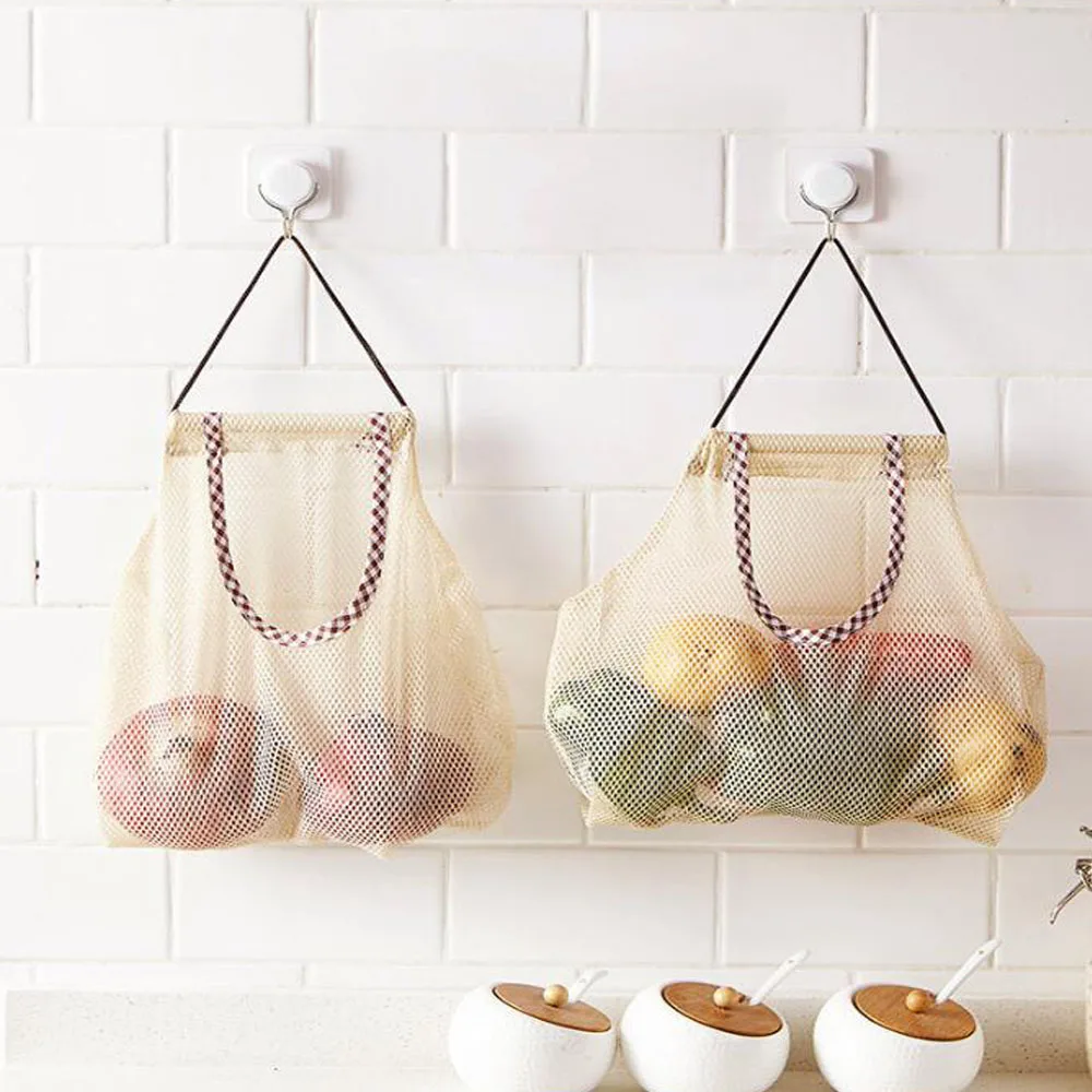 Сетчатый мешок для хранения овощей Складной бытовой многоцелевой подвесной