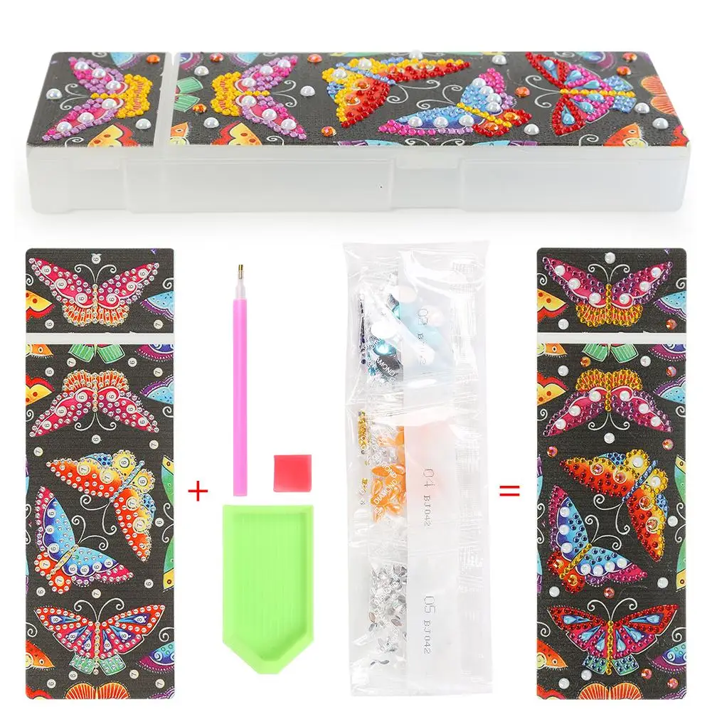 DIY Карандаш Чехол бабочка Сова особой формы алмазов картина Прочный 2 решётка