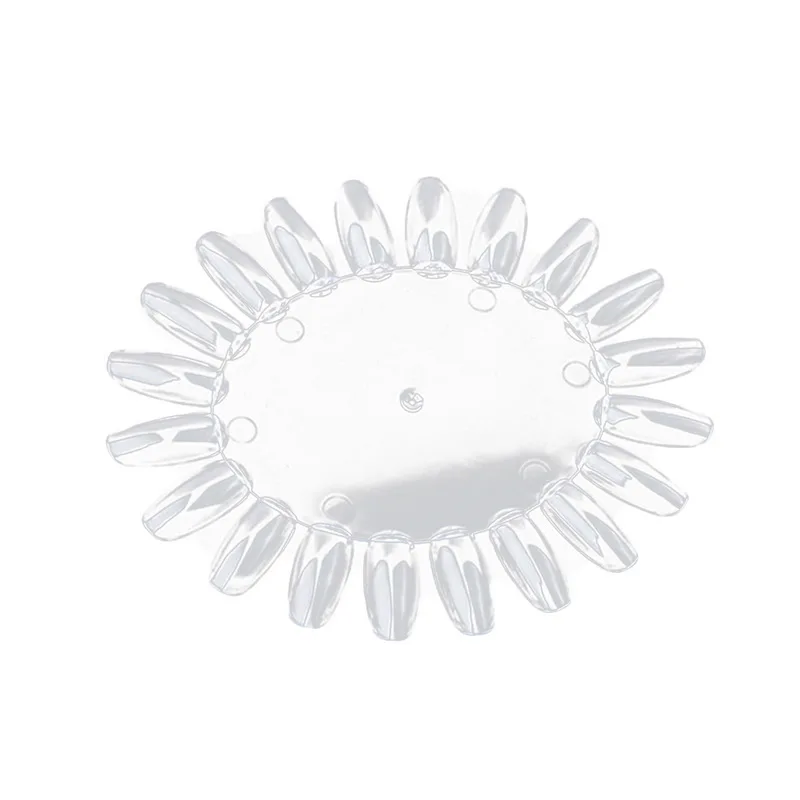 

False Nail Tips fan Nature Clear Black 1 pct Finger Full Card Nail Art Display Practice Polish all for Manicure