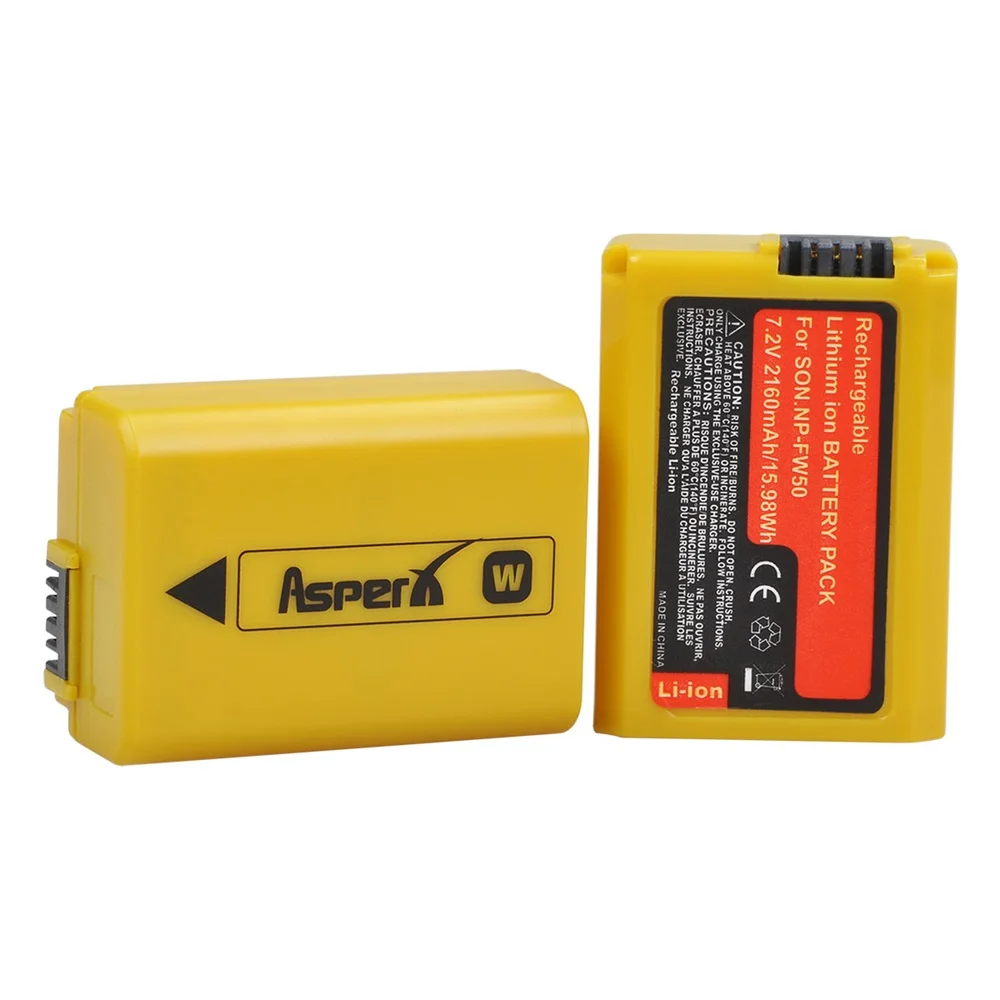 Аккумулятор для камеры 2x2160 мАч NP-FW50 NP FW50 NPFW50 + зарядное устройство USB Sony Alpha a6000 a6300