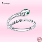 Женское кольцо Bamoer, кольцо из 100% стерлингового серебра 925 пробы с регулируемым животным кольцом, классическое винтажное ювелирное изделие