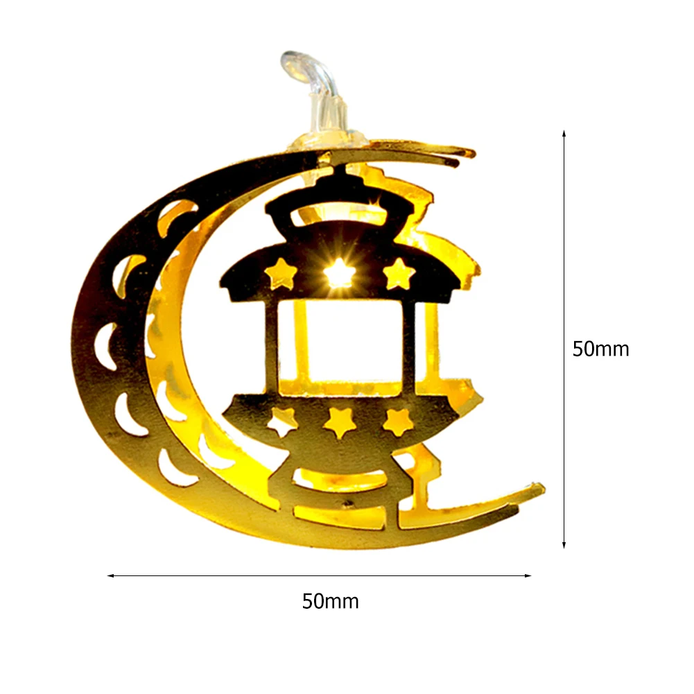

Metallic LED Metallic Lantern Pendant Light 10 LED String Lights Ramadan Arab Festival Ornament Home Holiday Decoratio