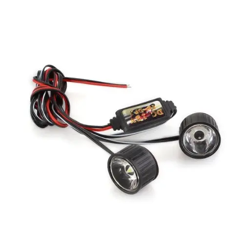 

White 2 LED Flashlight Strobe warning light strobe light brake 3W