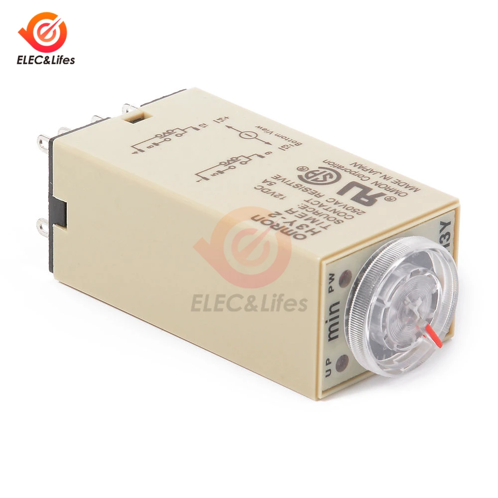 H3Y-2 AC 110V 220V DC 12V 24V Реле времени задержки 0-30 минут/0-30 секунд на задержке DPDT таймер реле