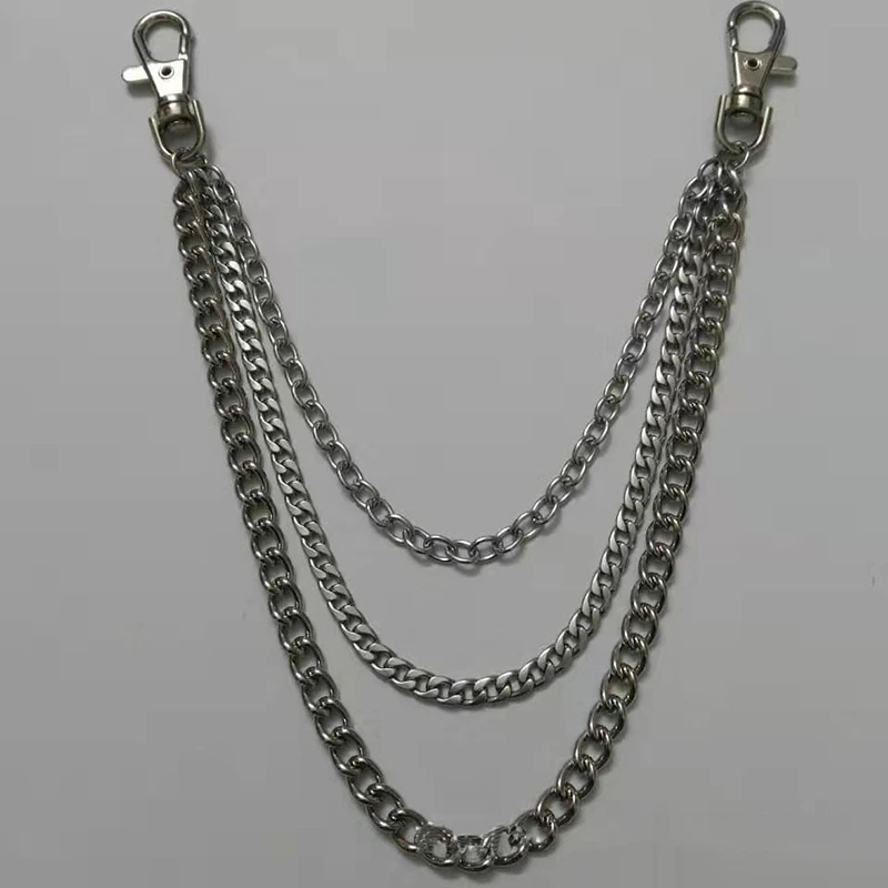 Мужской 3-слойный брелок из нержавеющей стали в стиле хип-хоп стиль панк |