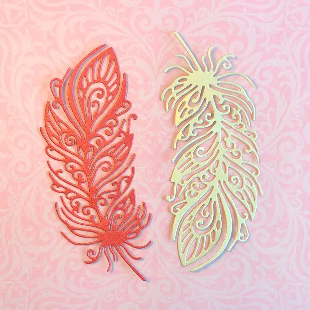 Металлические штампы с перьями 2020 сделай сам штамп для скрапбукинга и штамповки