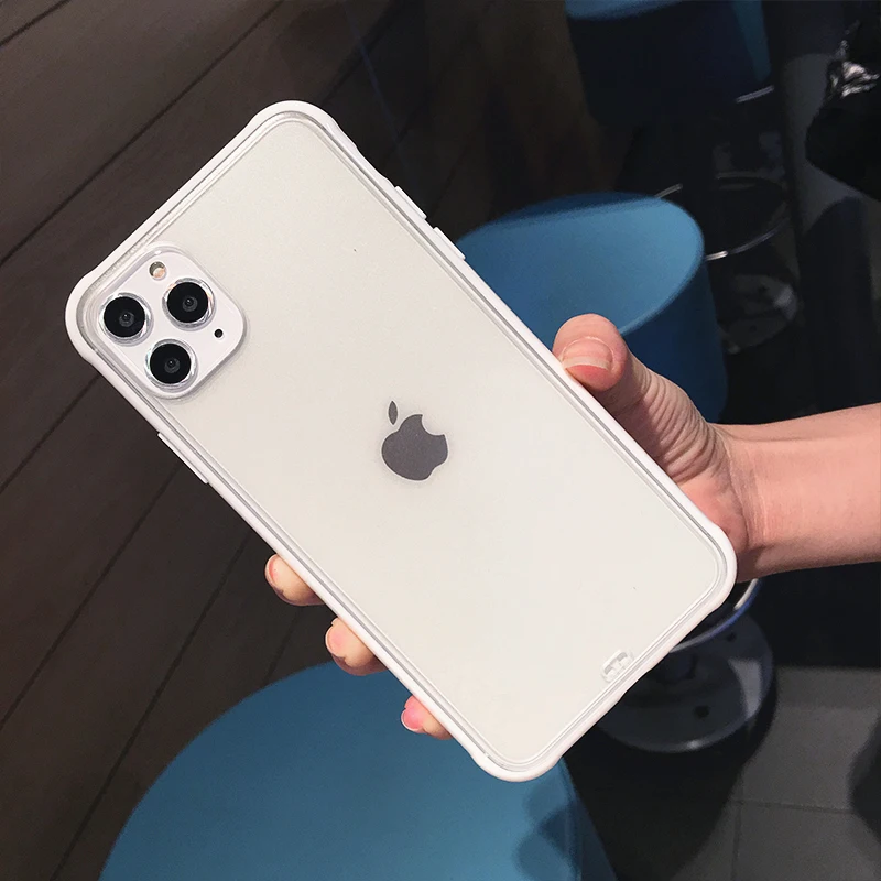 Чехол для Apple iPhone 6 S 7 Plus 8 X XR XS 11 Pro Max прозрачный цветной чехол с рамкой жесткий