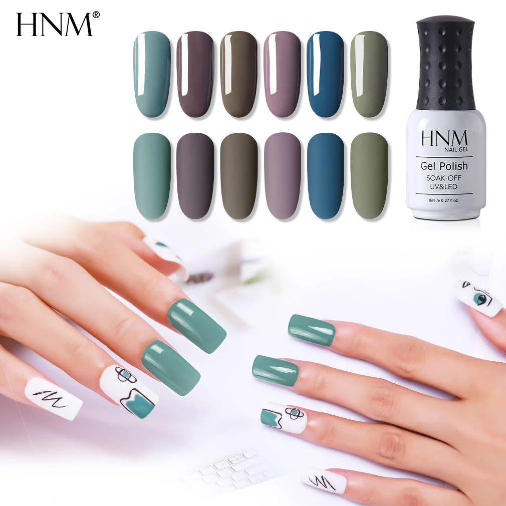 УФ гель для ногтей HNM 8 мл отмачиваемый матовый лак эмаль полуперманентное