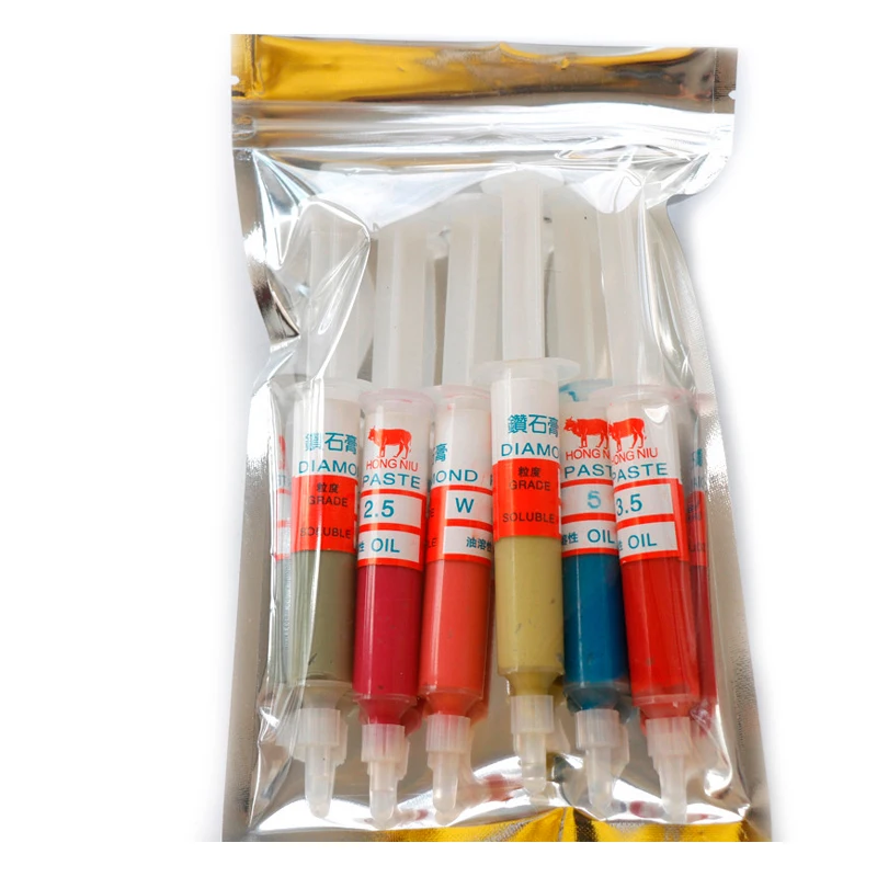 6 шт высокое Количество Алмазный Полировочный диск притирки паста состав шприцы 0