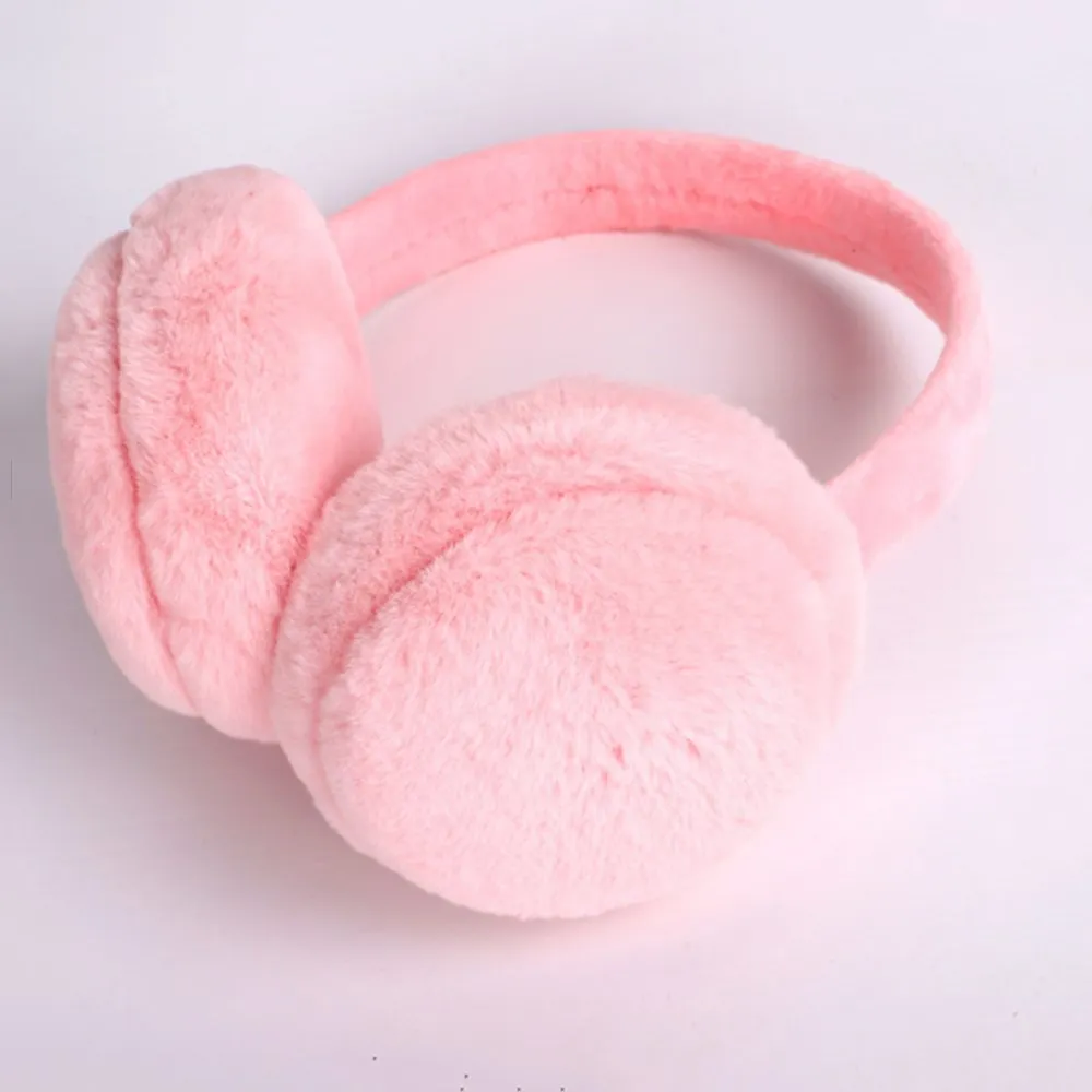

Children Girls Winter Outdoor Earflap Clothing Accessories Vintage Plush Earmuffs Solid Soft Warm Headphone Ear-cap for Kids Boy