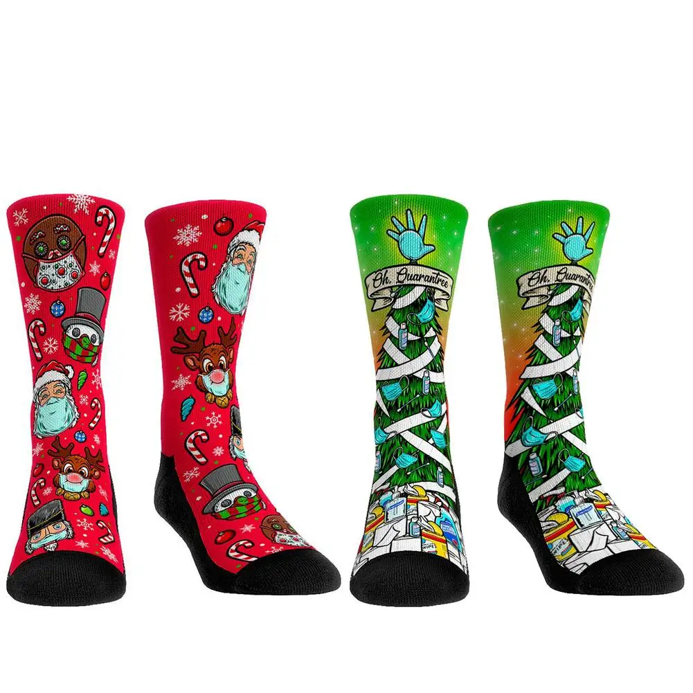 

Рождественские чулки с мультяшным рисунком, Новые повседневные модные носки, можно носить вечерние чные чулки, носки с подвесками в виде ро...