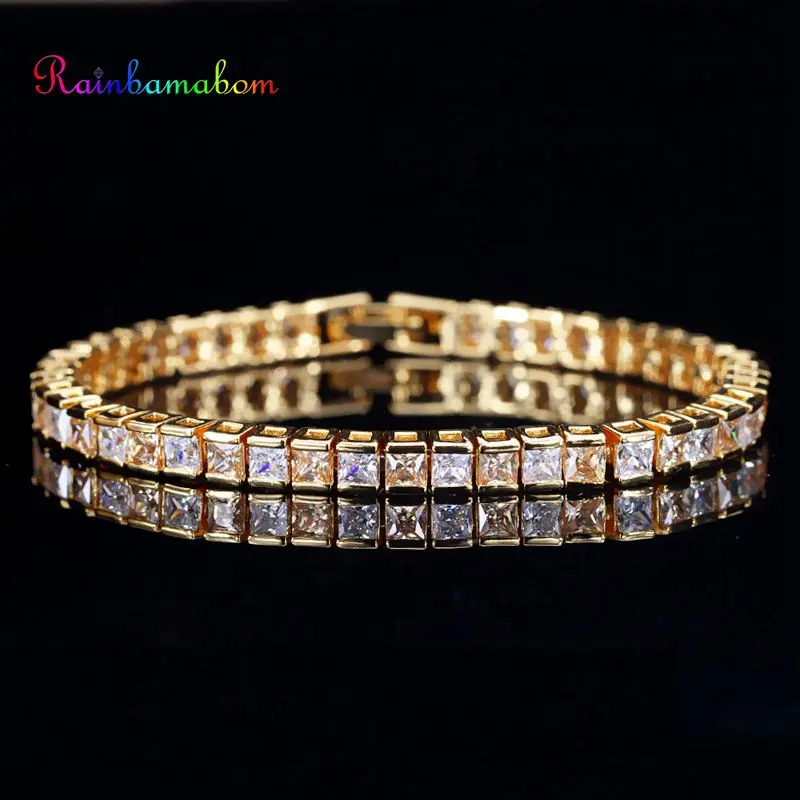 Женский браслет из серебра 925 пробы с муассанитом|Гибкие и жесткие браслеты| |