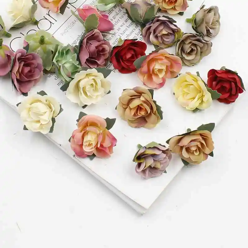 Новинка 10 шт. имитация розы Брошь Шпилька свадебное украшение поддельные цветы