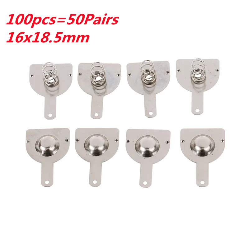 100 шт. 18650 положительные и отрицательные одиночные контактные Пружинные пластины