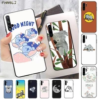 fhnblj animal sleeping koala soft phone cover for huawei p8 p9 p10 p20 p30 p40 pro lite psmart 2019