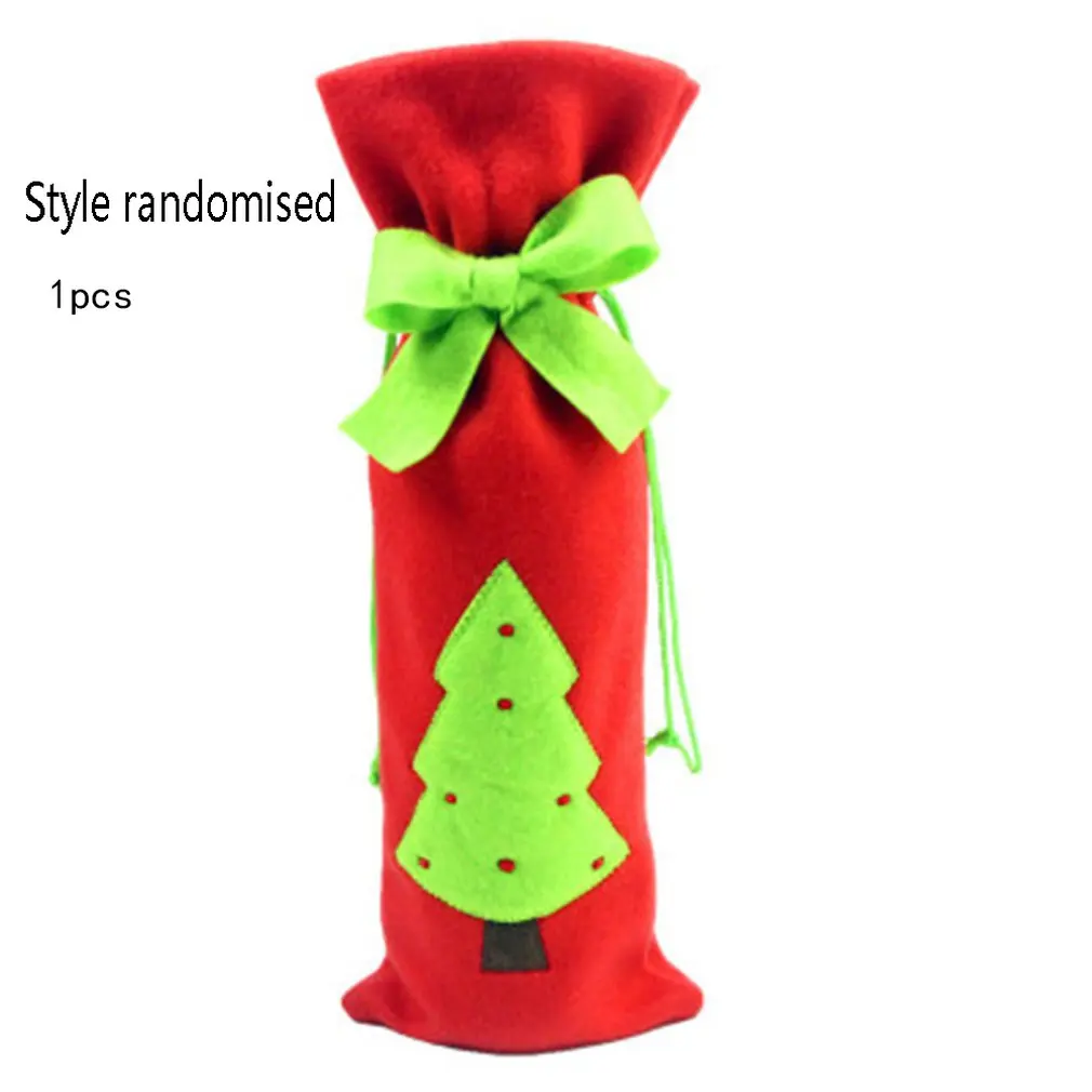Рождественские украшения красное вино Подарочная сумка Зеленый Отец Рождество