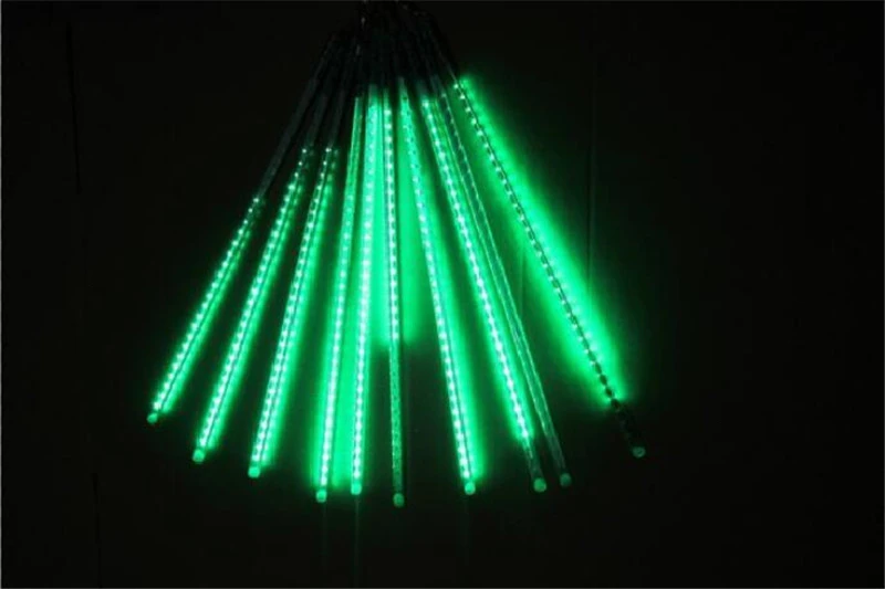 5 комплектов 10 шт./компл. светодиодный Метеоритный дождь трубы RGB рождественские декоративные огни 80 см 50 см Smd2835 семь цветов Ac85-265V