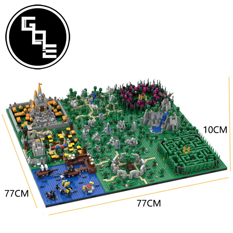 

City street view Magic castle Fantasy Kingdom Build from 9 Elements Magic castle MOC-35337 building blocks bricks toys kids gift