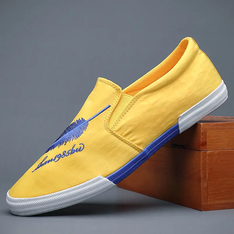 

Men's shoes summer breathable canvas shoes one pedal old Beijing shoes casual joker shoes men