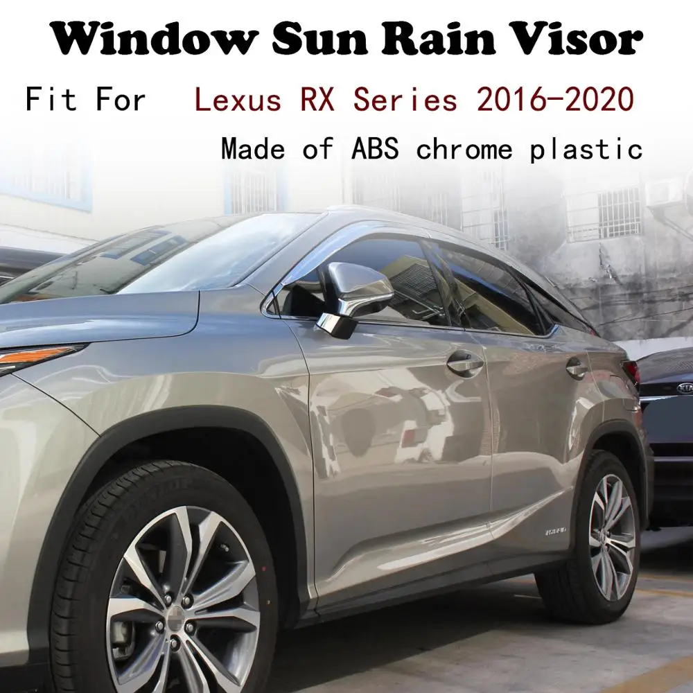 

ABS хромированный Пластиковый оконный козырек тенты Защита от солнца и дождя автомобильные аксессуары для Lexus RX серии 2016-2020