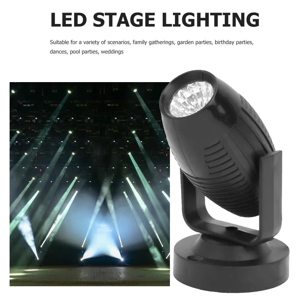 

RGB LED Stage Spotlight 45x85mm 85-265V 360 Degree KTV Bar DJ Disco Party Wedding Atmosphere Spot Beam Lamp Black Shell