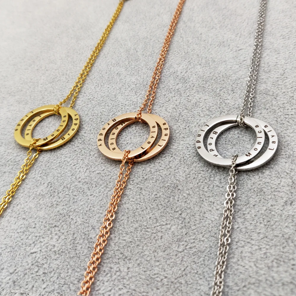 Индивидуальные Семейные именные браслеты для женщин выгравированные именами