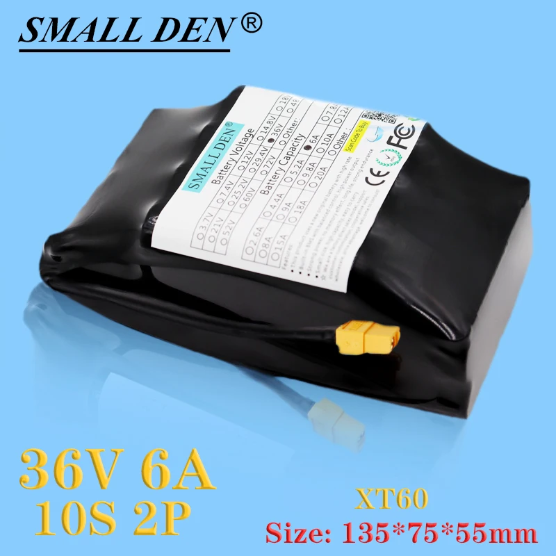 Аккумулятор для балансирующего скутера 36 в 6 Ач 10S2P В 12000 мАч Встроенный BMS